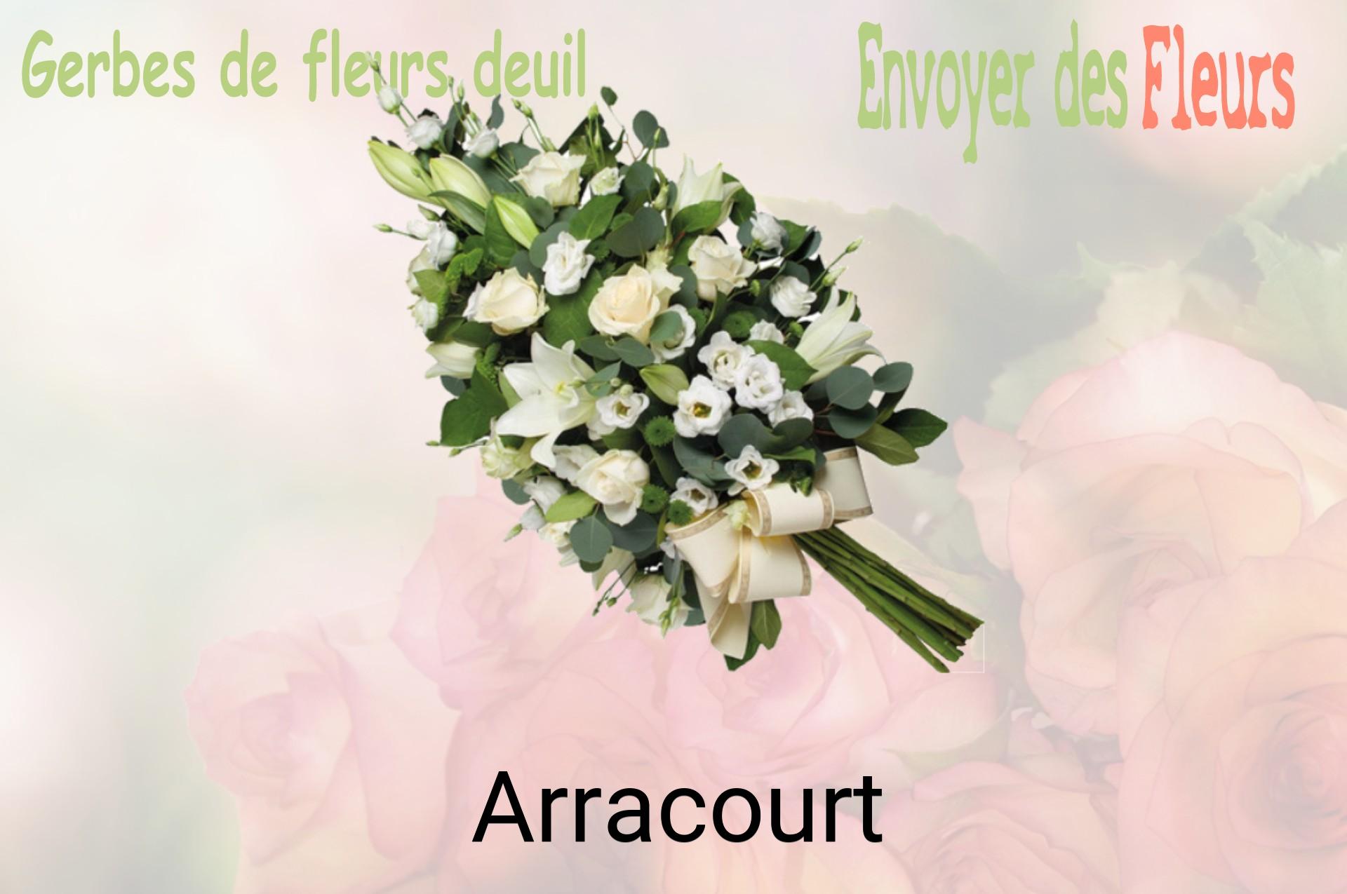 Gerbe de fleurs de deuil livrée à Arracourt